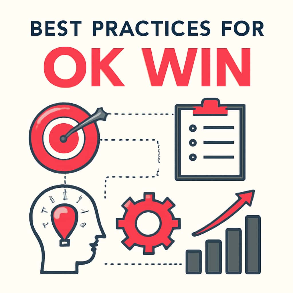 Illustration explaining best practices for using OK Win.