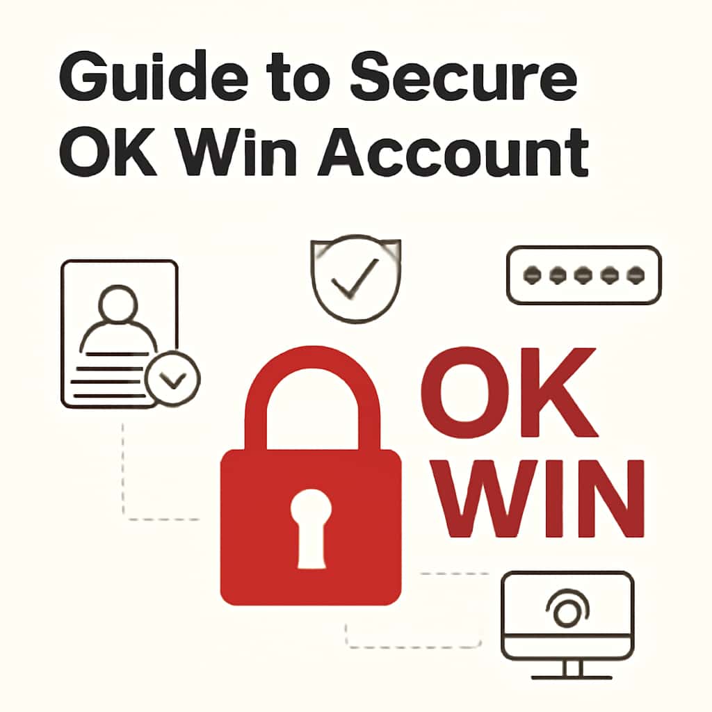 An educational diagram illustrating account security measures for OK Win.