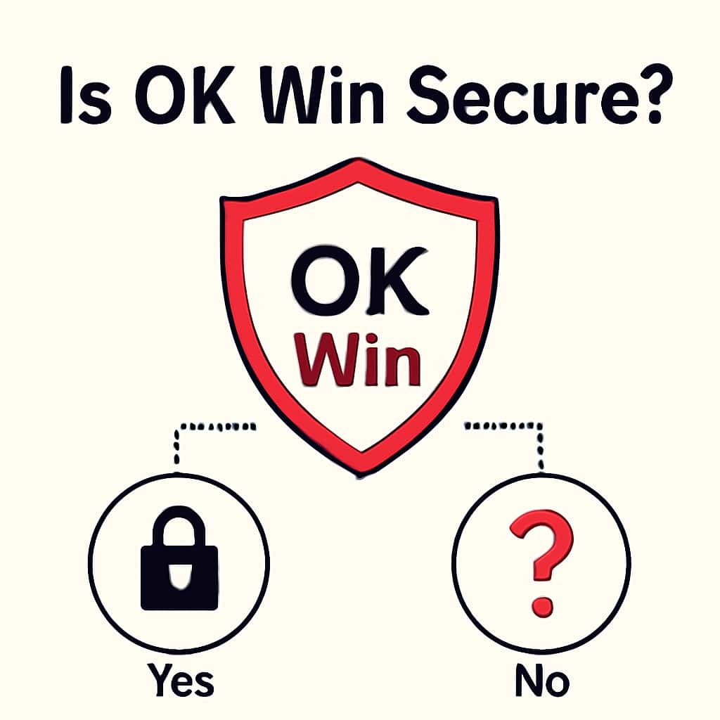 An illustration depicting the security measures of OK Win.