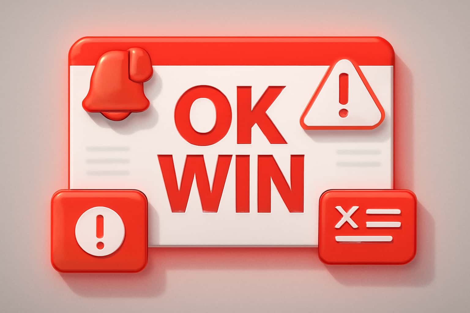 An informational visualization representing OK Win Alerts and Notices.