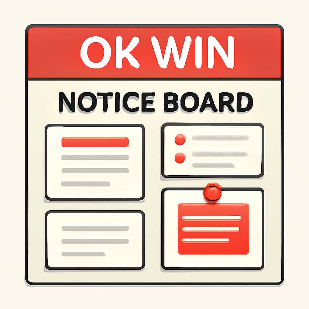 An educational diagram related to the OK Win Notice Board.