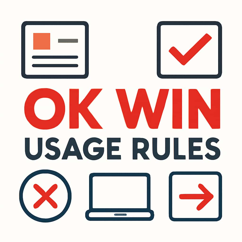 An educational illustration for OK Win Usage Rules.